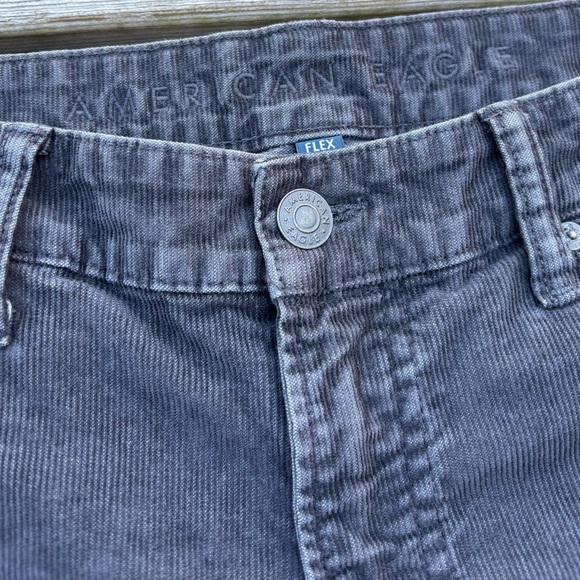 American Eagle AE Flex Original Straight Lived-in Corduroy Pants Gray 34x32 - Picture 4 of 9